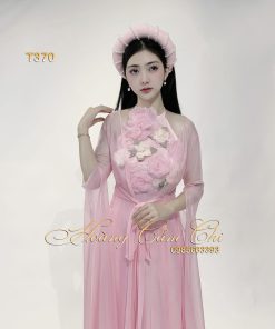 Áo dài biểu diễn thiết kế cao cấp mã T370 Hoàng Cẩm Chi