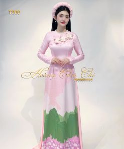 Áo dài Hồn Non Sông thiết kế cao cấp mã T366 Hoàng Cẩm Chi
