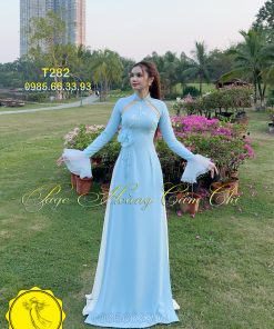 Áo dài thiết kế Thanh Xuân Dịu Dàng mã T282 Hoàng Cẩm Chi