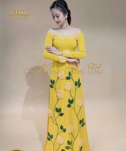 Áo dài thiết kế mã T342 Hoàng Cẩm Chi
