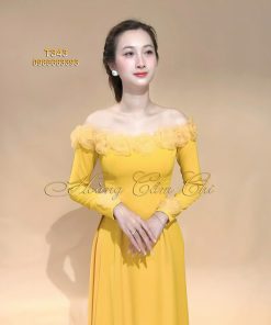 Áo dài thiết kế Dạ Quỳnh mã T343 Hoàng Cẩm Chi