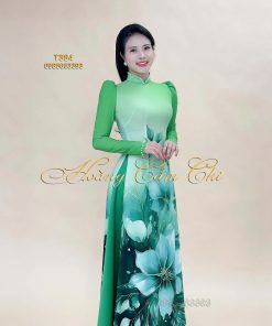 Áo dài thiết kế Ngọc Diệp Mã T384 Hoàng Cẩm Chi