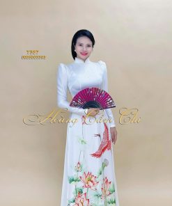 Áo dài thiết kế Tuyết Liên mã T387 Hoàng Cẩm Chi