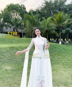 Áo dài thiết kế cao cấp mã T198 Hoàng Cẩm Chi