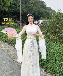 Áo dài thiết kế Bạch Ngọc Thanh Tâm mã T215 Hoàng Cẩm Chi