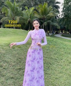 Áo dài thiết kế cao cấp mã T200 Hoàng Cẩm Chi