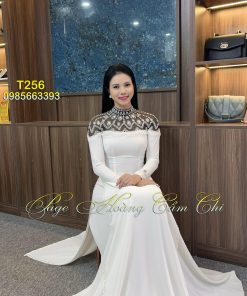 Áo dài thiết kế mã T256 Hoàng Cẩm Chi