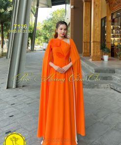 Áo dài thiết kế mã T136 Hoàng Cẩm Chi