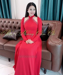 Áo dài thiết kế mã T87 Hoàng Cẩm Chi