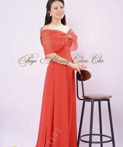 Áo dài thiết kế mã T11 Hoàng Cẩm Chi