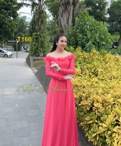 Áo dài thiết kế mã T166 Hoàng Cẩm Chi