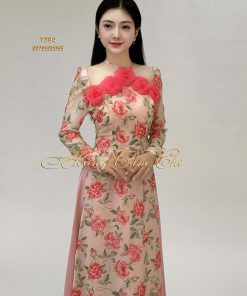 Áo dài thiết kế Yên Hoa mã T394 Hoàng Cẩm Chi