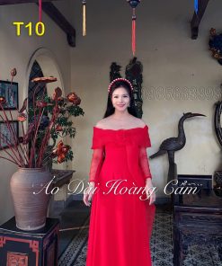 Áo dài thiết kế mã T10 Hoàng Cẩm Chi