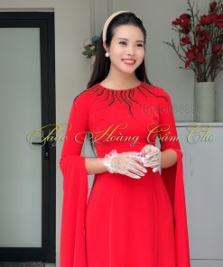 Áo dài thiết kế mã T110 Hoàng Cẩm Chi