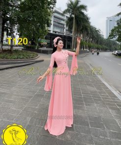 Áo dài thiết kế mã T120 Hoàng Cẩm Chi