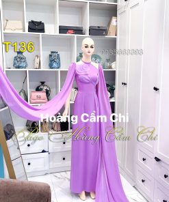 Áo dài thiết kế mã T136 Hoàng Cẩm Chi