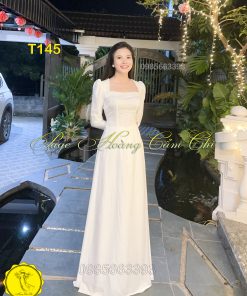 Áo dài thiết kế mã T145 Hoàng Cẩm Chi