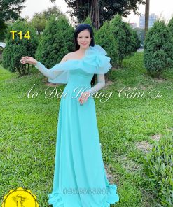 Áo dài thiết kế mã T14 Hoàng Cẩm Chi