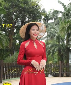 Áo dài thiết kế mã T157 Hoàng Cẩm Chi