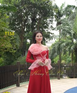 Áo dài thiết kế mã T158 Hoàng Cẩm Chi