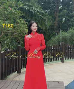 Áo dài thiết kế mã T160 Hoàng Cẩm Chi