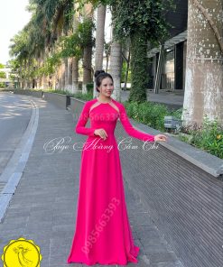 Áo dài thiết kế mã T17 Hoàng Cẩm Chi