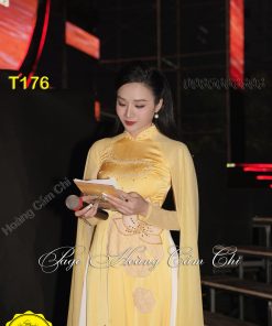 Áo dài thiết kế cao cấp mã T176 Hoàng Cẩm Chi