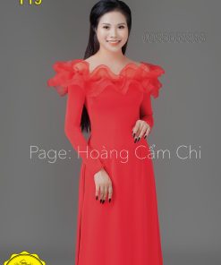 Áo dài thiết kế mã T19 Hoàng Cẩm Chi