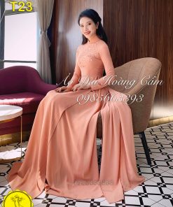 Áo dài thiết kế mã T23 Hoàng Cẩm Chi