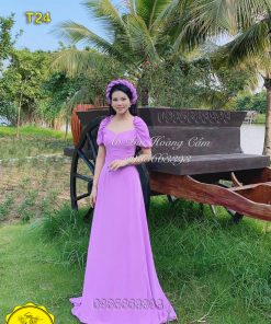 Áo dài thiết kế mã T24 Hoàng Cẩm Chi