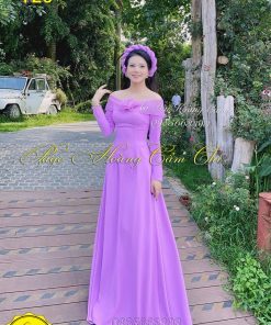 Áo dài thiết kế mã T26 Hoàng Cẩm Chi