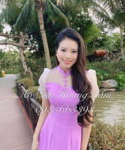 Áo dài thiết kế mã T27 Hoàng Cẩm Chi