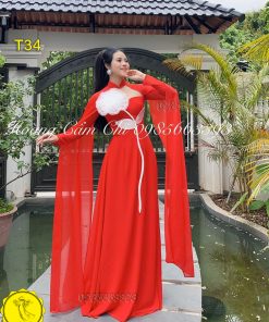 Áo dài thiết kế mã T34 Hoàng Cẩm Chi