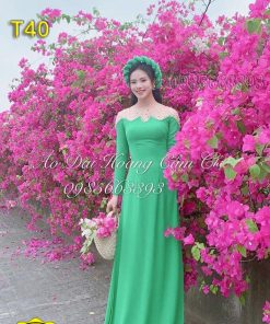 Áo dài thiết kế mã T40 Hoàng Cẩm Chi