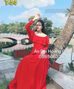 Áo dài thiết kế mã T44 Hoàng Cẩm Chi