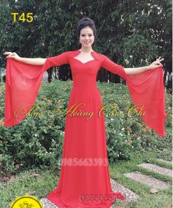 Áo dài thiết kế mã T45 Hoàng Cẩm Chi