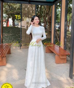 Áo dài thiết kế mã T5 Hoàng Cẩm Chi