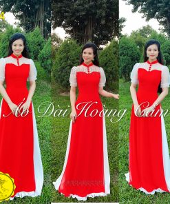 Áo dài thiết kế mã T54 Hoàng Cẩm Chi