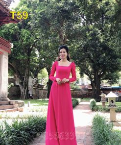 Áo dài thiết kế mã T59 Hoàng Cẩm Chi