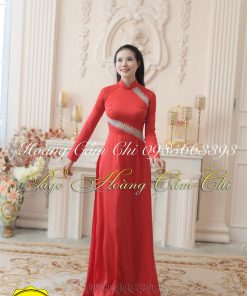 Áo dài thiết kế mã T74 Hoàng Cẩm Chi