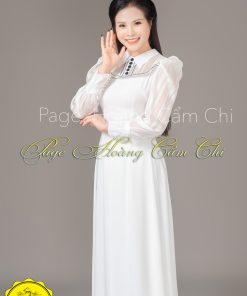 Áo dài thiết kế mã T77 Hoàng Cẩm Chi