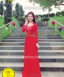 Áo dài thiết kế mã T78 Hoàng Cẩm Chi