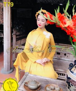 Áo dài thiết kế mã T79 Hoàng Cẩm Chi