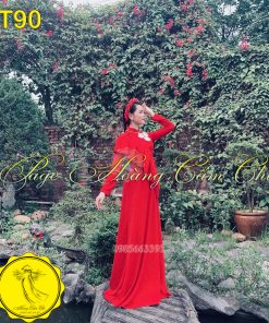 Áo dài thiết kế mã T90 Hoàng Cẩm Chi