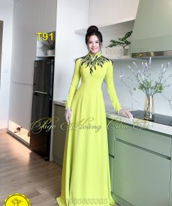 Áo dài thiết kế mã T91 Hoàng Cẩm Chi