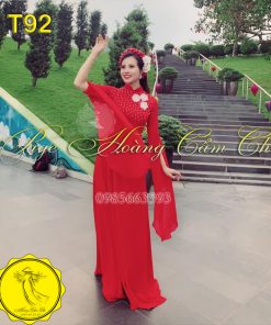 Áo dài thiết kế mã T92 Hoàng Cẩm Chi