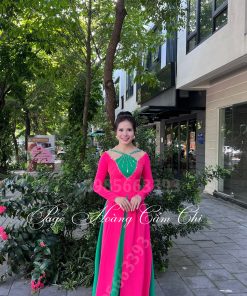Áo dài thiết kế mã T35 Hoàng Cẩm Chi
