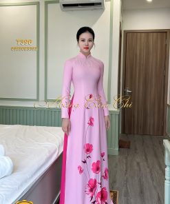 Áo dài thiết kế Xuân Hồng mã T396 Hoàng Cẩm Chi