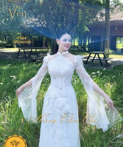 Áo dài thiết kế Cẩm Yên T404 Hoàng Cẩm Chi