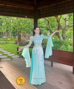 Áo dài thiết kế Hạ Vy T403 Hoàng Cẩm Chi